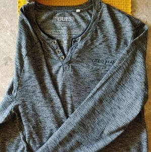 Guess crew with button long sleeve